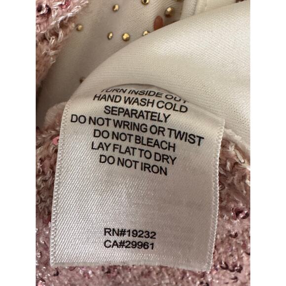 NEW ALFRED DUNNER Pointelle Spacedye Sweater With Studded Neckline Size PS - Picture 6 of 7